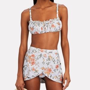 WEWOREWHAT Floral Toile Bikini Top and Bottom